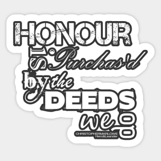 Christopher Marlowe Hero & Leander Honour Quote Sticker